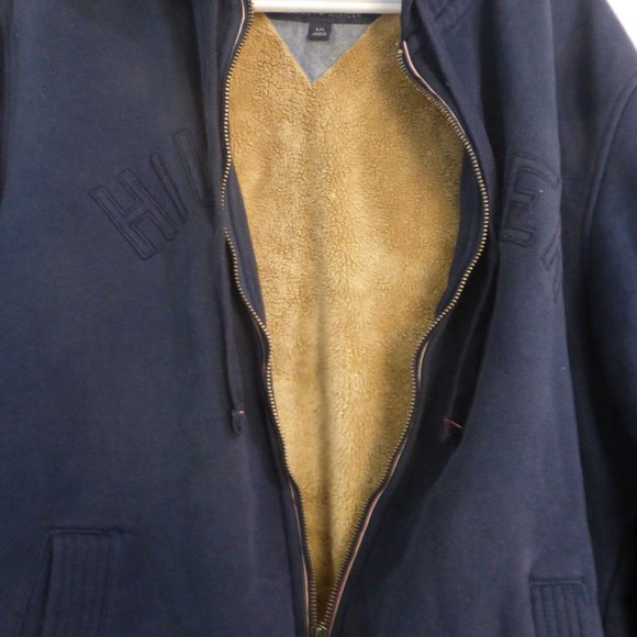 TOMMY HILFIGER, full zip front heavy weight hooded sweatshirt, large, GUC - Picture 5 of 14